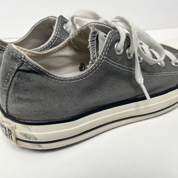 Converse SIZE 7 Women’s Low Top Gray Canvas Sneakers Lace Up - Picture 4 of 10